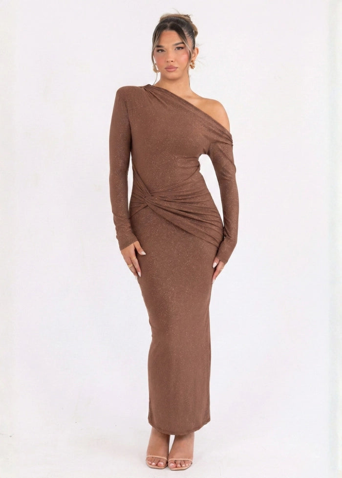 Brown sequined dress My dress studio