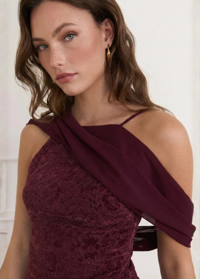 Burgundy velvet evening dress My dress studio