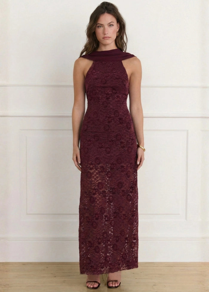 Burgundy velvet evening dress My dress studio