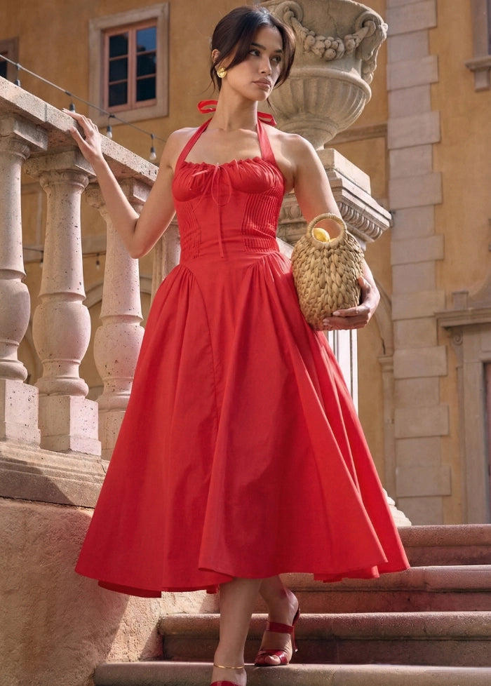 Long corset dress Red / 4 My dress studio