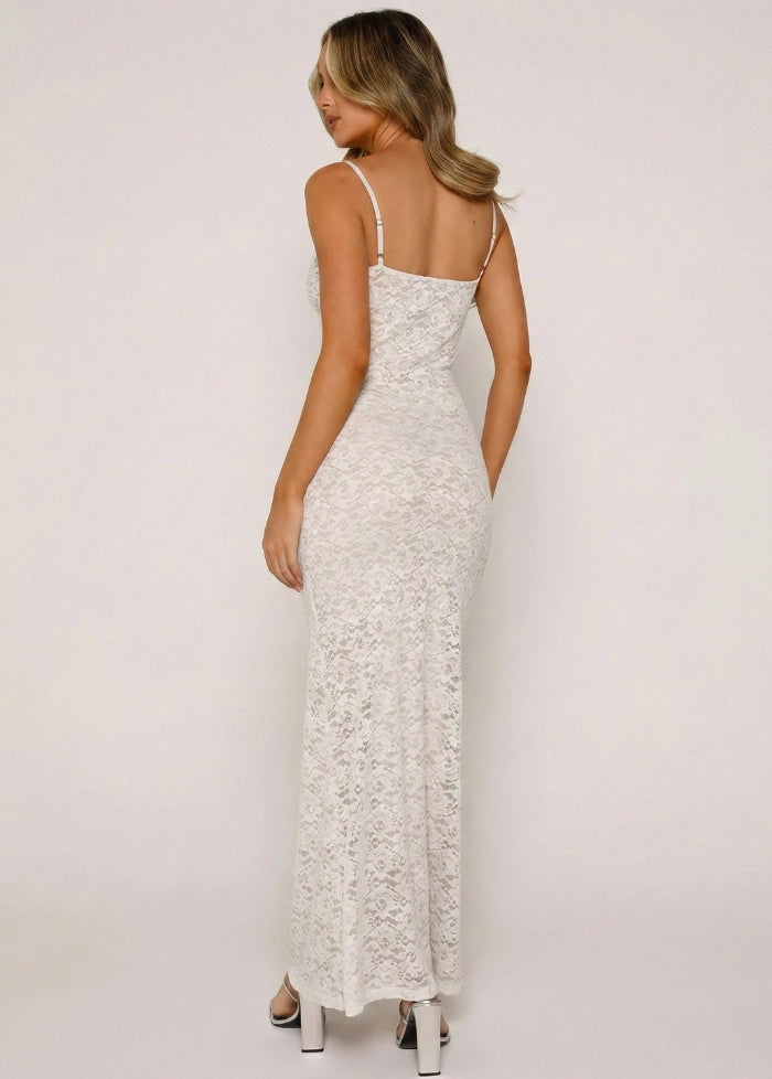 Long white lace dress My dress studio