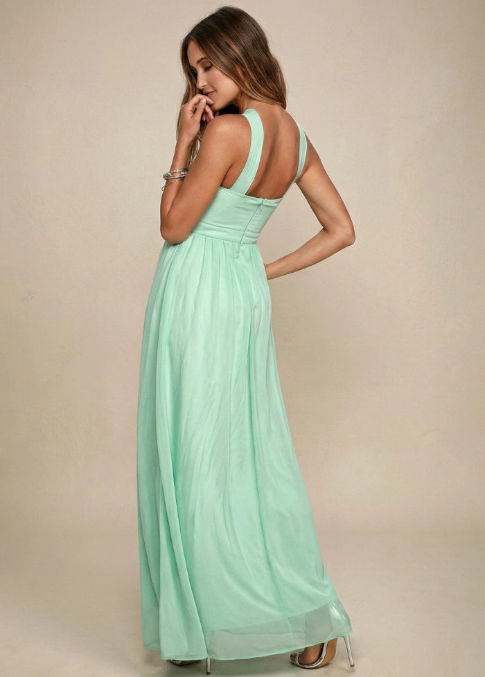 Maxi mint green formal dress My dress studio