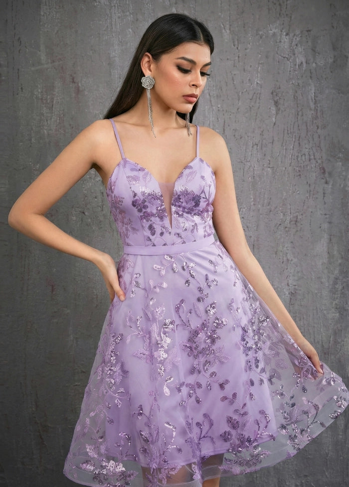 Mini lilac prom dress My dress studio