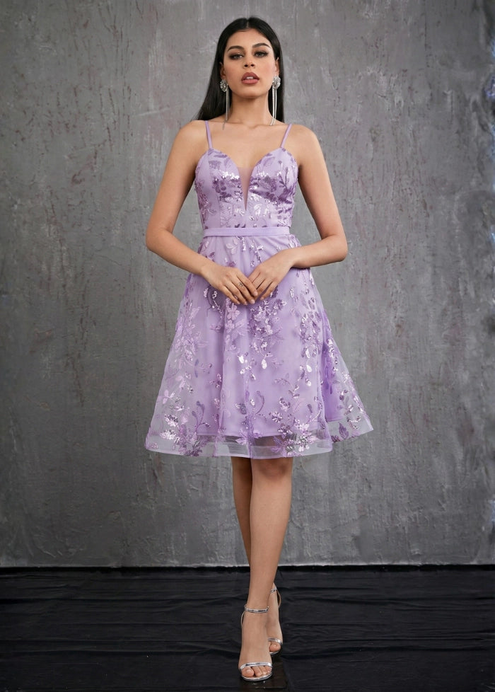 Mini lilac prom dress My dress studio