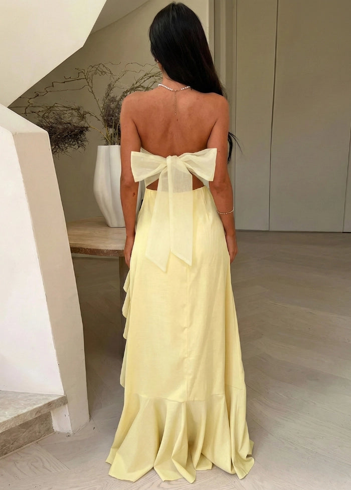 Pastel yellow bridesmaid dress My dress studio