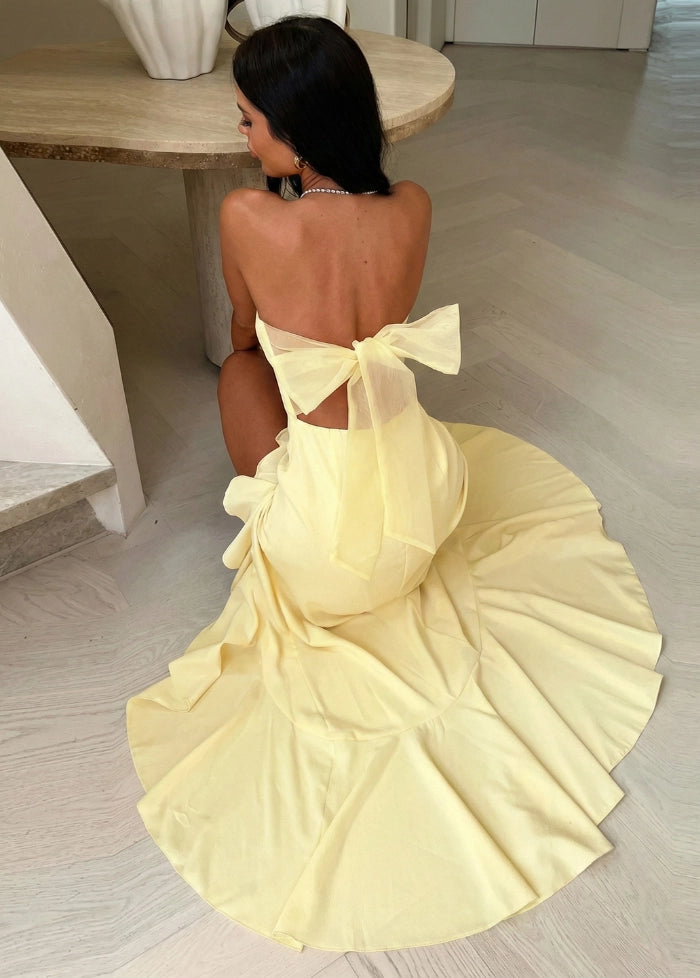 Pastel yellow bridesmaid dress My dress studio