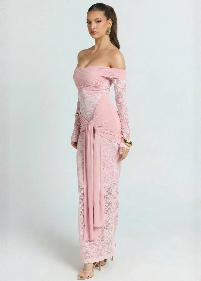 Pink lace dress My dress studio