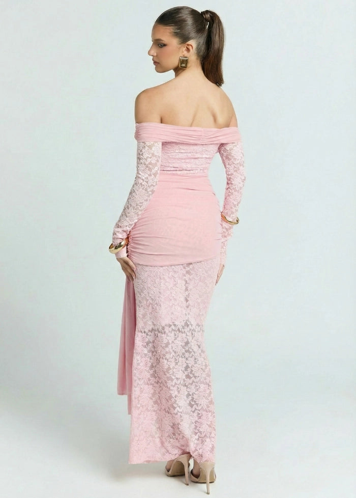 Pink lace dress My dress studio