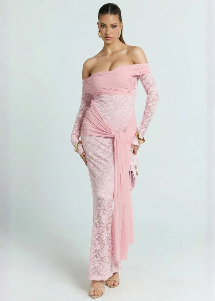 Pink lace dress My dress studio