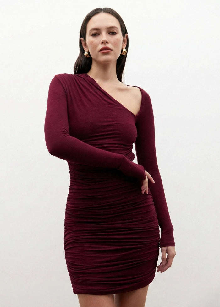 Short burgundy bodycon dress My dress studio