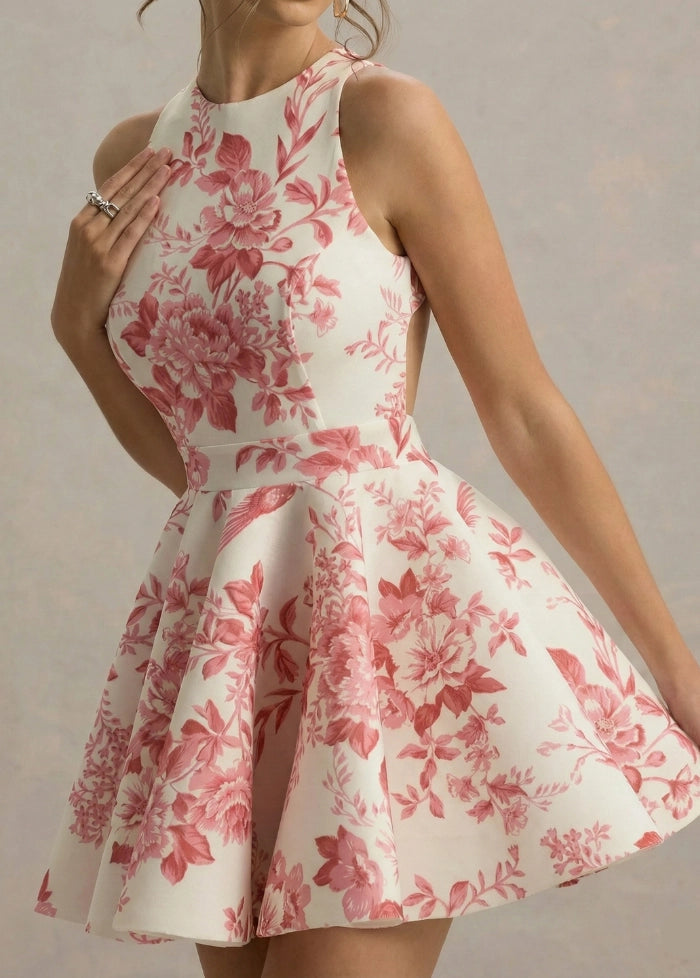 Short floral skater dress My dress studio