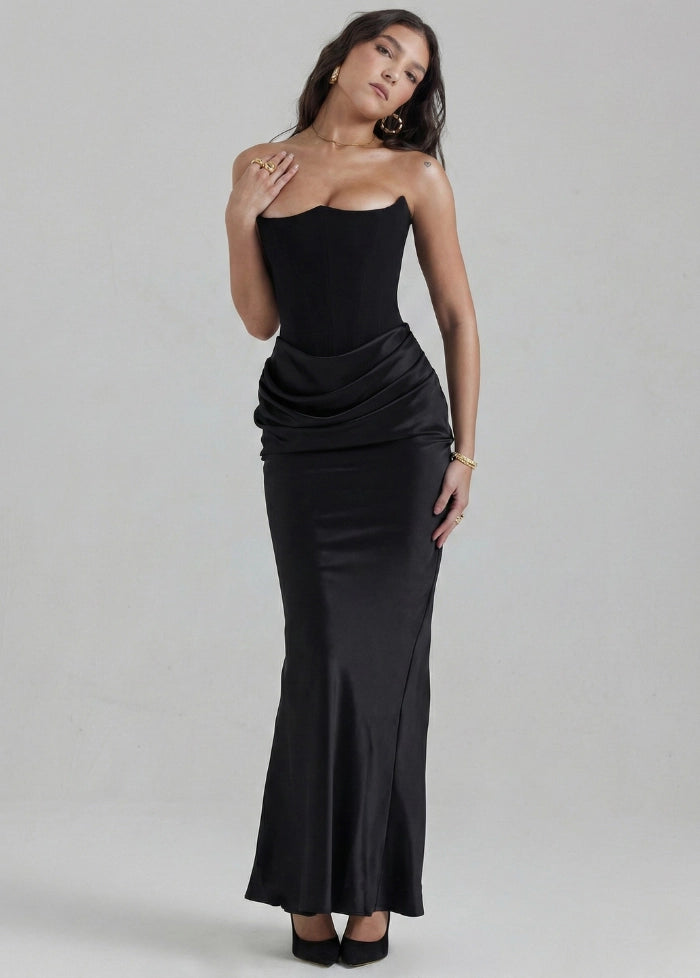 Strapless corset dress Black / 4 My dress studio