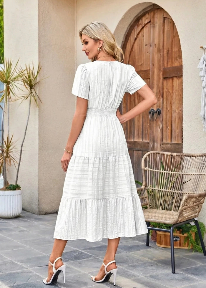 White dress with pocket My dress studio