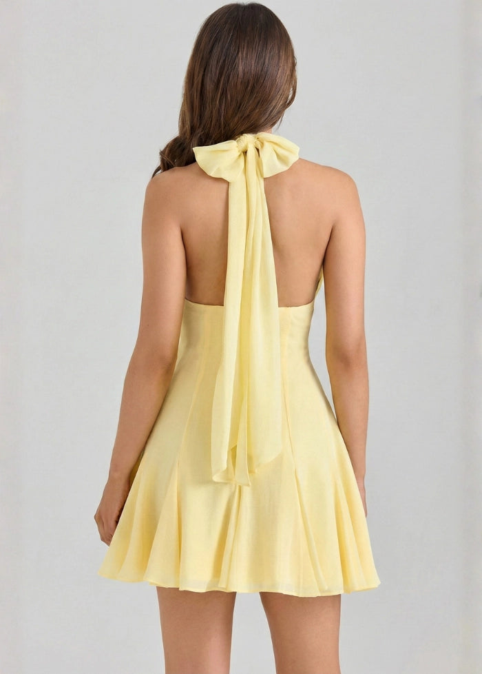 Yellow mini dress My dress studio